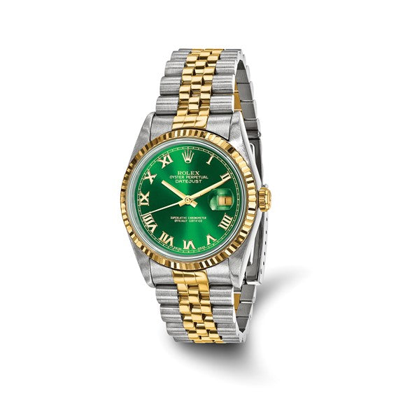 Rolex Semi-Auto Watch – Two-Tone Green Dial