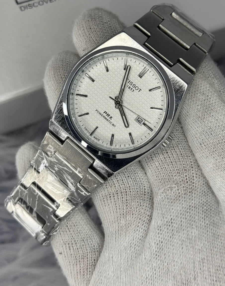 Tissot PRX Luxury Watch – Silver with Blue Dial