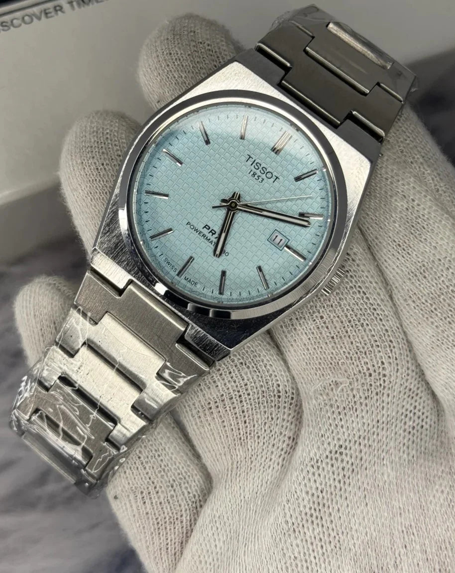 Tissot PRX Luxury Watch – Silver with Blue Dial