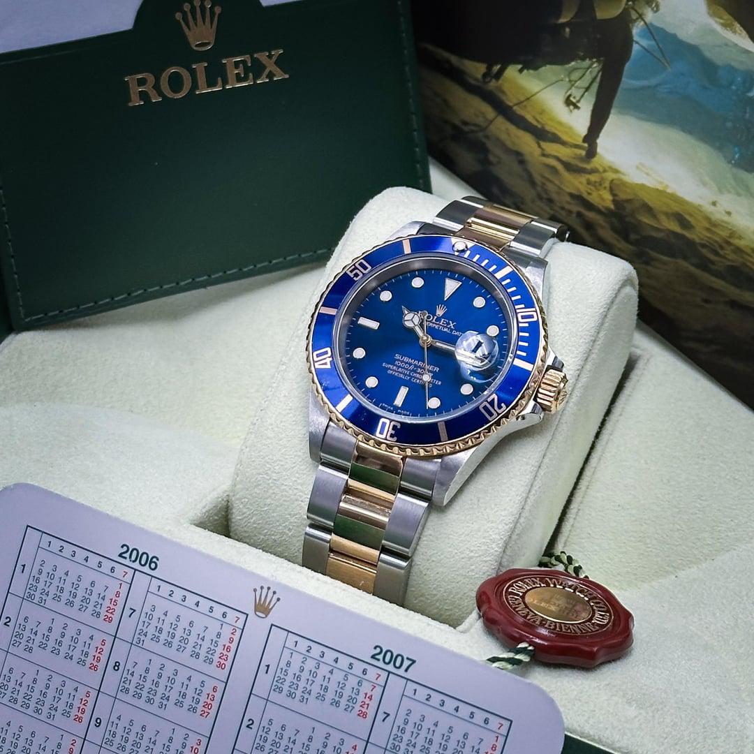 Rolex Semi-Auto Watch – Two-Tone Blue Dial